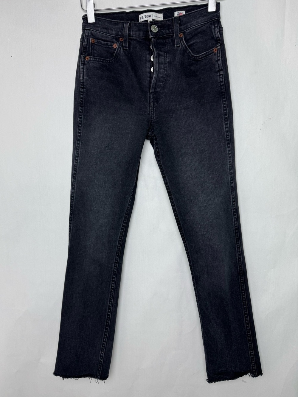 RE/DONE | Ultra High Rise Stove Pipe Jeans - Blacksz24